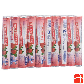 BLOC Traubenzucker Erdbeer 10 Rolle 42 g