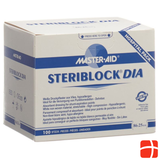 Steriblock Vliespflaster 86x25mm steril 100 Stk