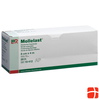 Mollelast Эластичный фиксирующий бинт 8смx4м белый 20 шт.