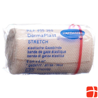 Dermaplast STRETCH elastic gauze bandage 6cmx4m skin colored