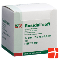 Rosidal soft foam bandage 2.5mx10cmx0.3cm