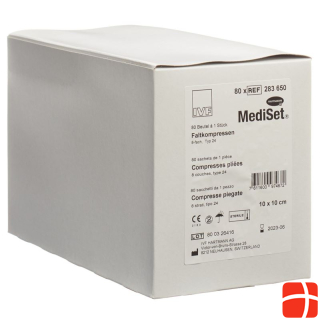 Mediset IVF folding compresses type 24 10x10cm 8 fold sterile 80 Btl