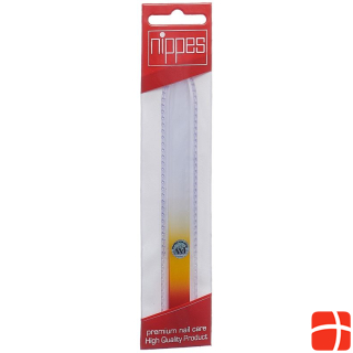Nippes glass nail file in case 14cm assorted yellow purple blue