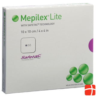 Mepilex Lite Absorbent Bandage 10x10cm Silicone 5 pcs.