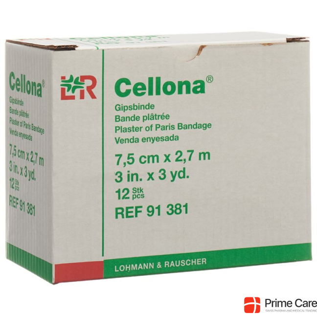 Cellona plaster bandages 2.75mx7.5cm fine creamy 12 pcs.