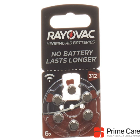 Rayovac Batterie Hörgeräte 1.4V V312 6 Stk