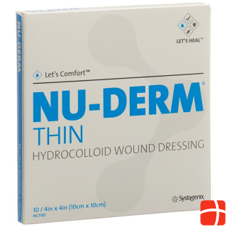 NU-DERM Thin hydrocolloid dressing 10x10cm sterile 10 pcs.