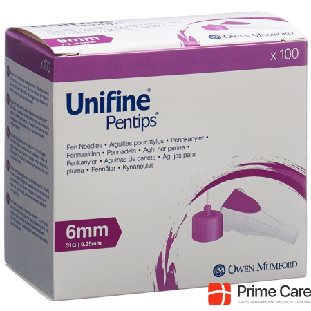 UNIFINE PENTIPS needles 31G 0.25x6mm 100 pcs.