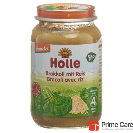 Holle broccoli with rice demeter organic 190 g