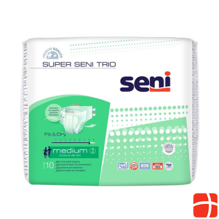 Super Seni Trio Incontinence Briefs M 3rd Absorbency Closed Sy