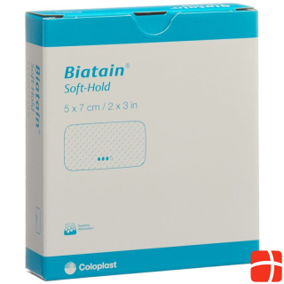 Biatain Soft-Hold foam dressing 5x7cm 5 pcs.