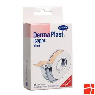 Dermaplast Isopor Fixation Plaster 2.5cmx10m fleece skin colored Disp