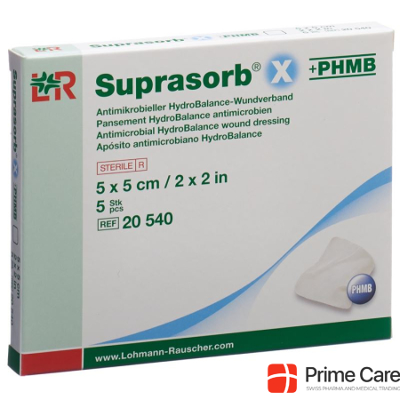 Suprasorb X + PHMB HydroBalance-Wundverband 5x5cm antimikrobiell