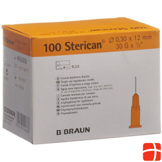 STERICAN Needle 30G 0.30x12mm yellow Luer 100 pcs.