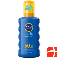 Nivea Sun Kids Питательный солнцезащитный спрей SPF 50+ водостойкий цветной 