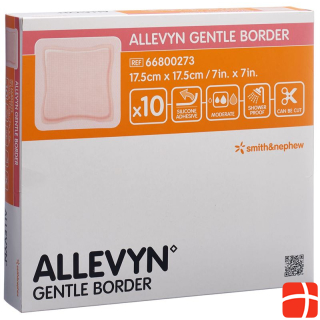 Allevyn Gentle Border Wound Dressing 17.5x17.5cm 10pcs