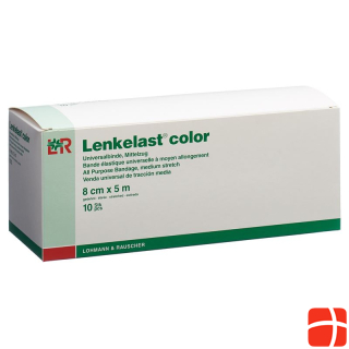 Lenkelast color medium universal bandage 8cmx5m green 10 pcs