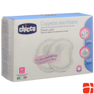 Chicco nursing pad light and safe antibacterial 60pcs