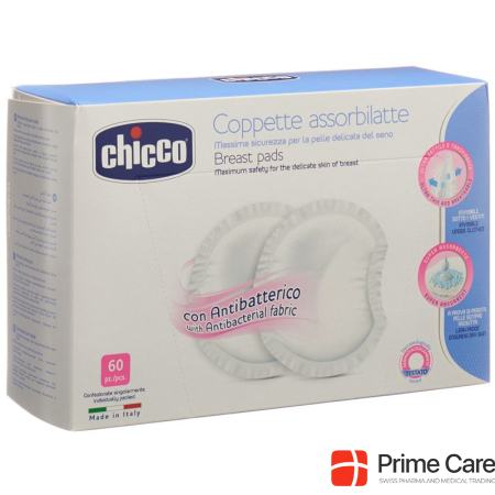 Chicco nursing pad light and safe antibacterial 60pcs