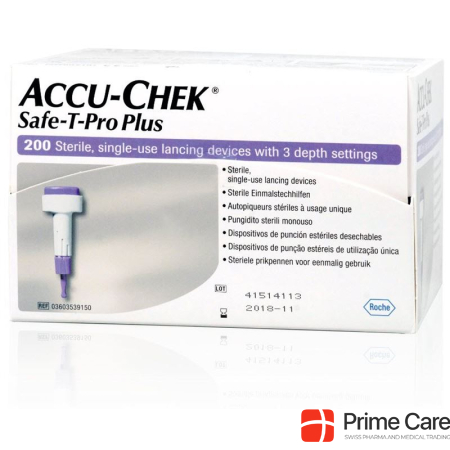 Accu-Chek Safe-T Pro Plus disposable lancing device 200 pcs.