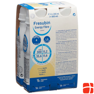 Fresubin Energy Fibre DRINK Vanille 4 Fl 200 ml