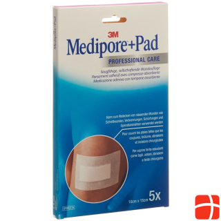 3M Medipore+Pad 10x15cm wound pad 5x10.5cm 5pcs