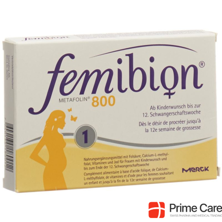 Фемибион 800 фолиевая кислота плюс метафолин табл 60 капсул