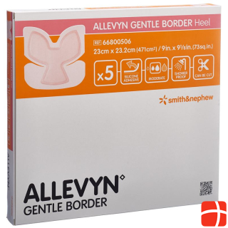 Allevyn Gentle Border Heel 23x23.2cm 5pcs