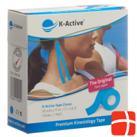 K-Active Kinesiology Tape Classic 5смx17м синий водоотталкивающий