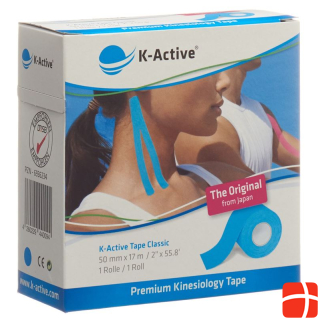 K-Active Kinesiology Tape Classic 5cmx17m blau wasserabweisend