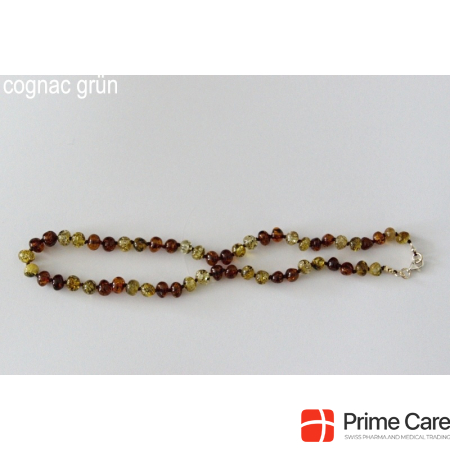 Amberstyle amber necklace cognac grän 32cm with lobster clasp