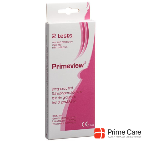 Primeview hCG midstream pregnancy test mini 2 pcs