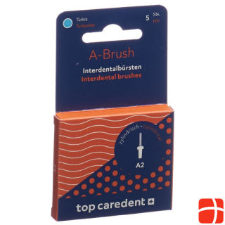 Top Caredent A2 IDBH-T interdental brush turquoise >0.8mm 5 pcs.