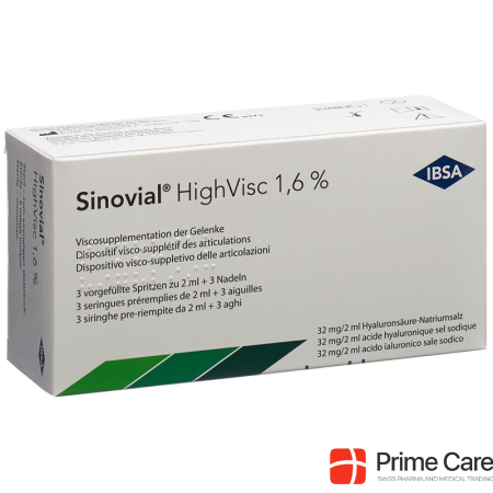 Sinovial HighVisc Inj Sol 1.6 % 3 Fertspr 2 ml