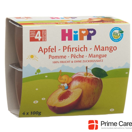 HIPP Fruit Break Apple Peach Mango 4 x 100 g