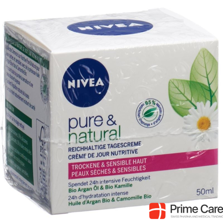 Nivea Pure&Natural Rich Day Cream 50 ml