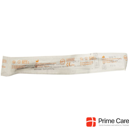 Qualimed female catheter CH12 18cm PVC sterile