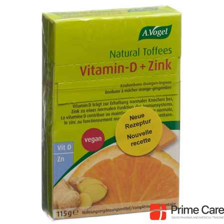 Bird Natural Toffees Vitamin D+Zinc Orange-Ginger 115 g
