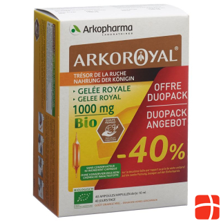 Arkoroyal Royal Jelly Trinkamp 1000 mg Duo 2 x 20 pcs