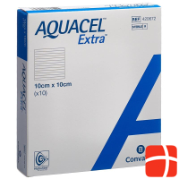 AQUACEL Extra Hydrofiber Verband 10x10cm 10 Stk