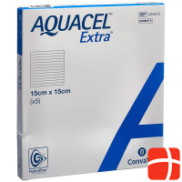 AQUACEL Extra Hydrofiber Verband 15x15cm 5 Stk