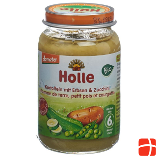 Holle Картофель с горохом и цуккини demeter organic 190 г