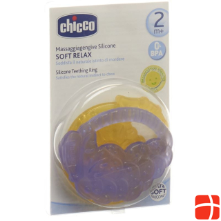 CHICCO massage teething ring silicone Zit/Tra 2+m 2pcs