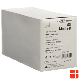 Mediset IVF folding compresses type 17 5x5cm 8 fold sterile 110 x 2 pcs