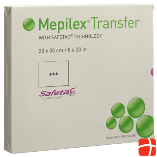 Mepilex Transfer Safetac Wound Dressing 20x50cm Silicone 4 pcs.