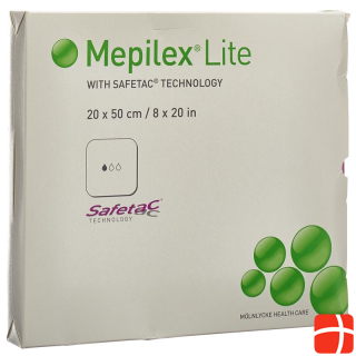 Mepilex Lite Абсорбирующий бинт 20х50см силиконовый 4 шт.