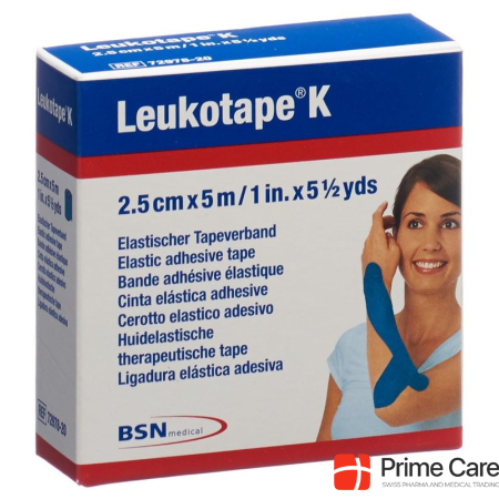 Leukotape K plaster bandage 5mx2.5cm blue