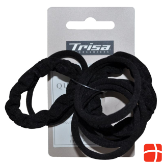 Trisa hair tie black without metal assorted 10 pcs