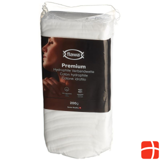 Flawa Premium hydrophile Verbandwatte 100% Baumwolle 200 g
