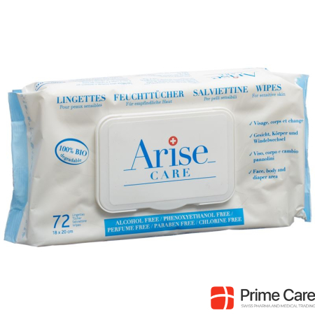 Arise Swiss Baby Care Wet Wipes Body & Face 72pcs